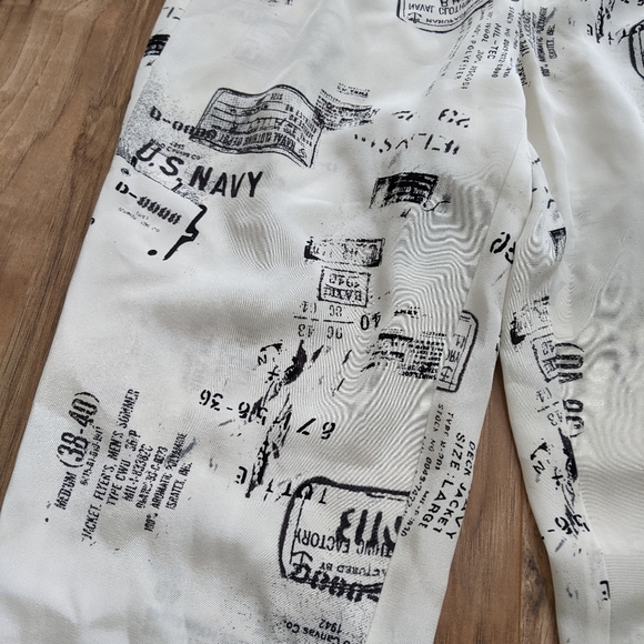 Tibi Silky Pant with Stamp Print - Picture 3 of 4